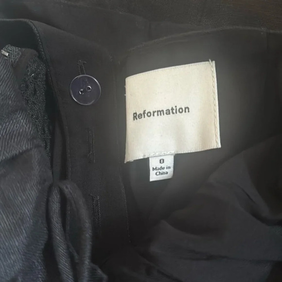 NEW Reformation Balia Linen Midi  Dress in Black | size 0 - Picture 10 of 12